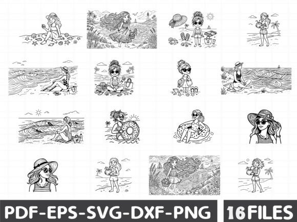 Beach Girl Summer SVG Bundle