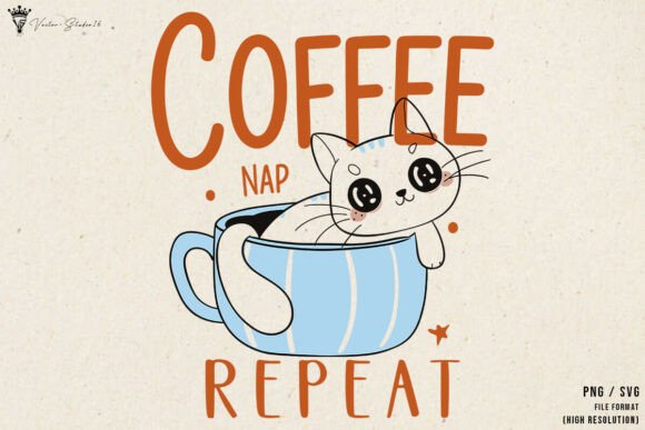 Coffee Nap Repeat SVG PNG