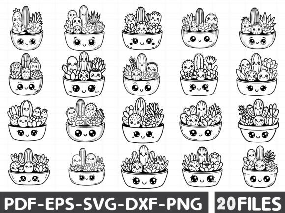 Cute Cacti and Succulent Pack