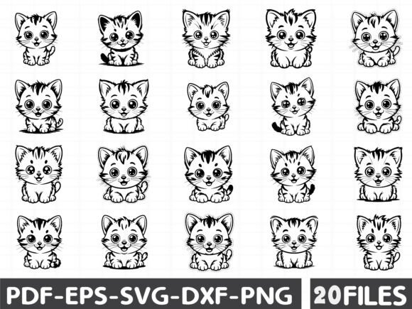 Cute Cat Face Svg