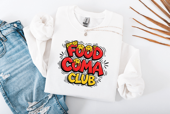 Food Coma Club SVG Funny Foodie Quote