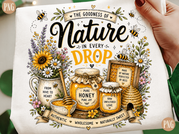 Honey Farm Design PNG Bee Quote PNG