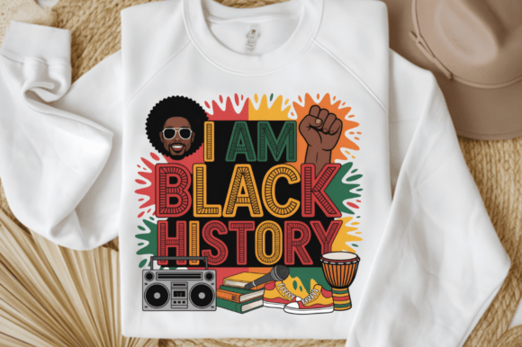 I Am Black History PNG Sublimation Desig