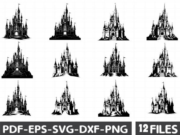 Medieval Castle Embroidery Design