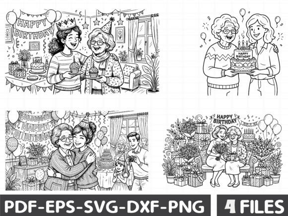 Mom Grandma Birthday Clipart