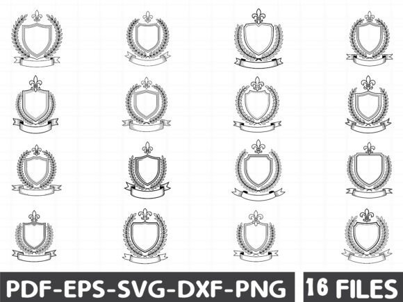 Royal Crest Shield Vector Bundle