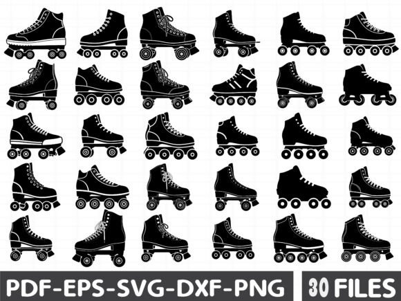 Vintage Roller Skate Clipart, Skates